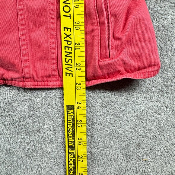 Jones New York Country Red Denim Jacket Women’s L Cotton Button Front - Picture 15 of 16